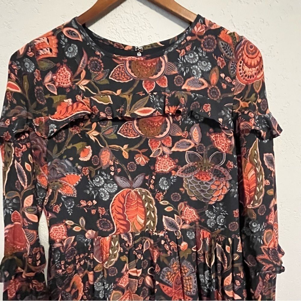 Loft Floral Paisley Printed Long Sleeve Dress - Picture 4 of 12